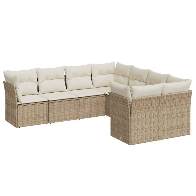 Grand canapé modulaire en rotin PE Vidaxl