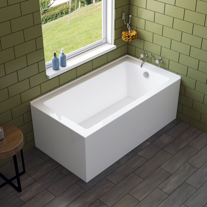 60'' x 32'' Alcove Soaking Acrylic Bathtub