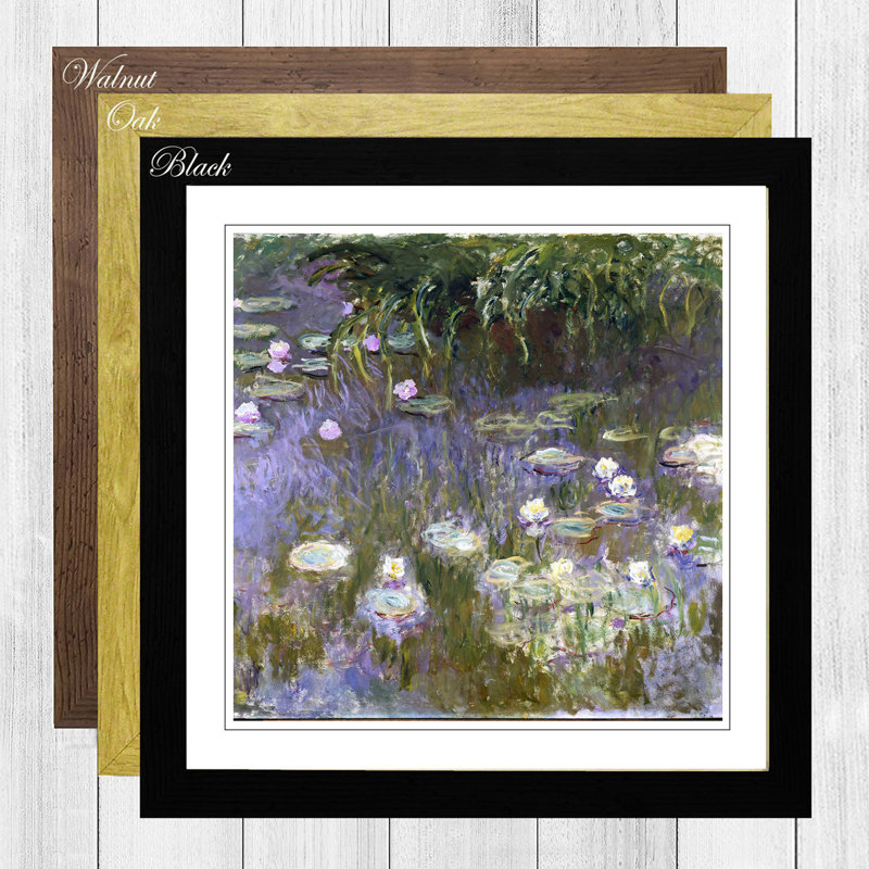 Water Lilies No.3 by Claude Monet - Framed Print, Oak