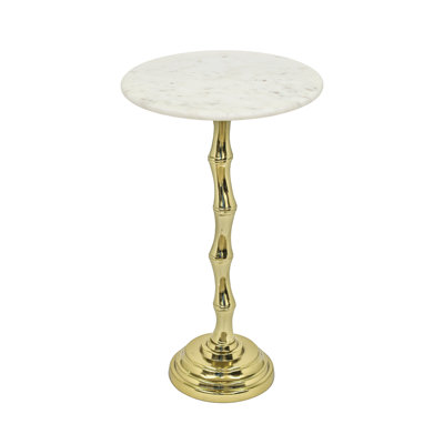 Table d'appoint décorative moderne en aluminium en forme de bambou