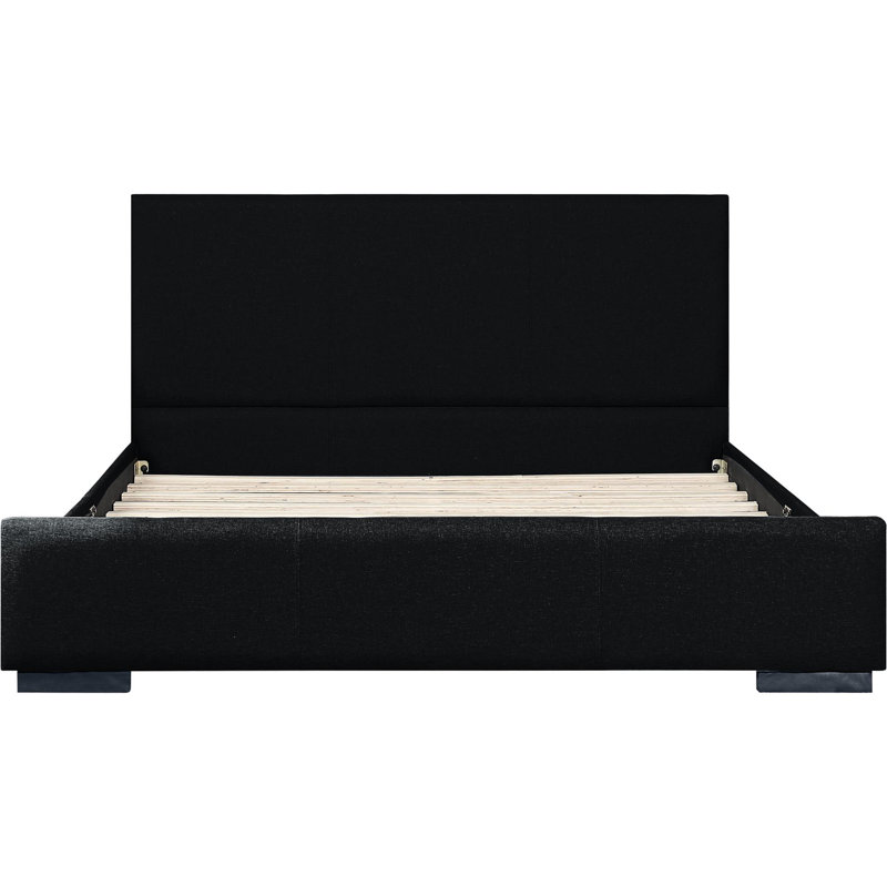 Lit plateforme tapissier Dumfries (Abbey), Très grand, Polyester gris