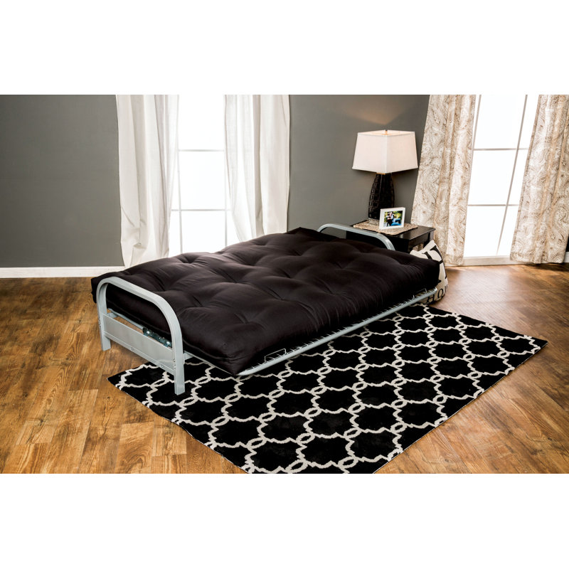 Erbe 8'' Innerspring / Coil Futon Mattress Futon  Mattress, Black