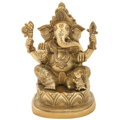 Figurine Modak mangeant le dieu Ganesha