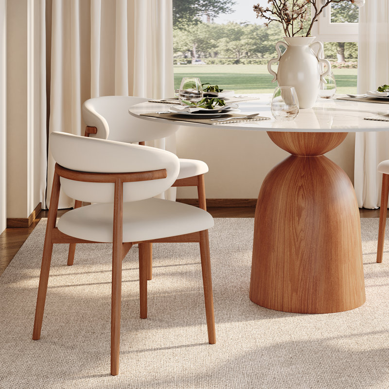 Ensemble de salle à manger 7 pièces 7 pièces, Blanc, H 29,52 po x L 47,24 po x l 47,24 po