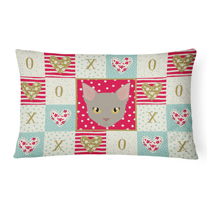  Coussin d'extérieur rectangulaire avec rembourrage Malayan Cat Love