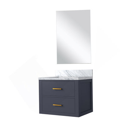 Single Bath Vanity 18 In. D, Acrylic Countertop And 18 In. Mirror