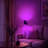 Black Cylinder Plug-In Dimmable Night Light With Purple Light