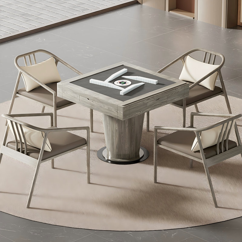 Table carrée en bois massif de Mahjong pour règles chinoises