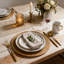 Service de table HomeVSS en porcelaine fine marbrée artisanale avec bordure dorée, 16 pièces pour 4 personnes-1511070429