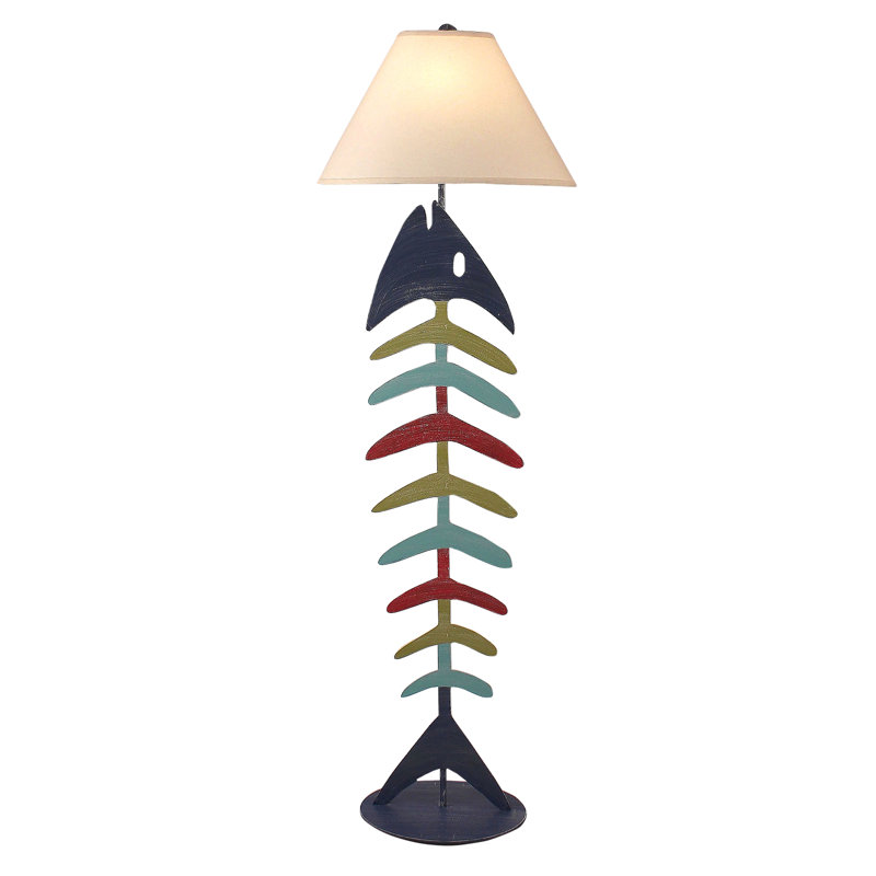 Hysell 61'' Blue Traditional Floor Lamp