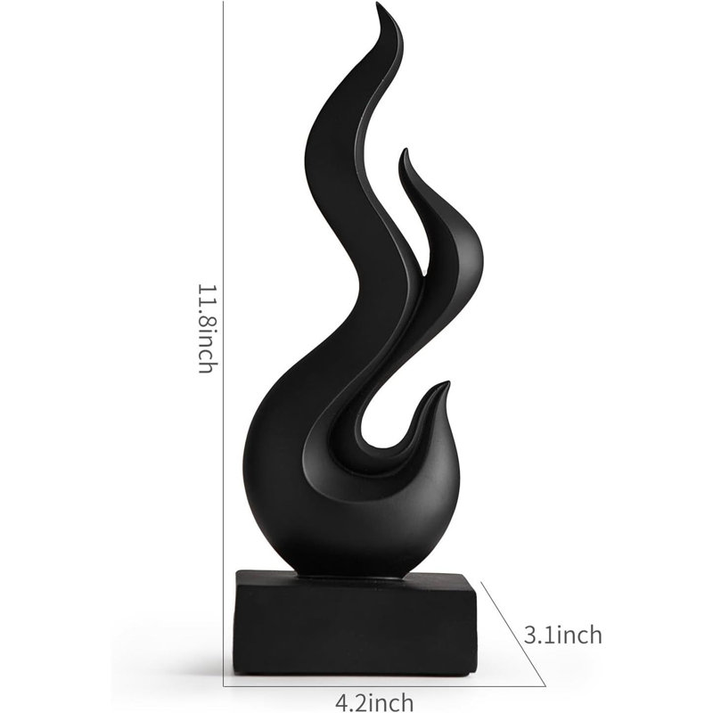 Flame Statue, Black