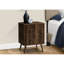 Table d'appoint, bout, table d'appoint, petit, rangement, lampe, stratifié noyer, moderne