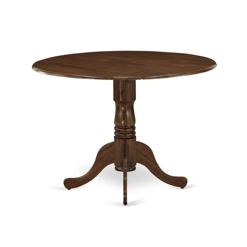 Ensemble de meubles de salle à manger 5 pièces comprenant une table de cuisine ronde avec Dropleaf et 4 chaises Parson, 42 x 42 pouces, noyer antique