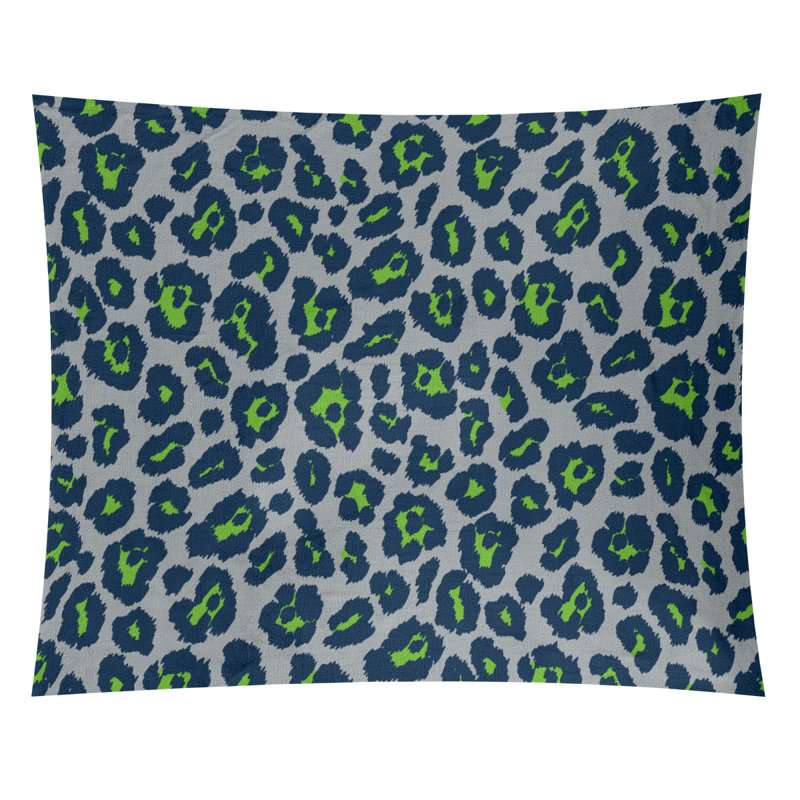 Tapisserie de football en microfibre Seattle Throwback, Gris/vert, H 88 po x l 104 po