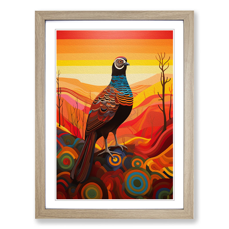 Partridge Colour Field 1 Piece Single Picture Frame Wall Art, 64cm H x 46cm W x 2" D, Oak Framed
