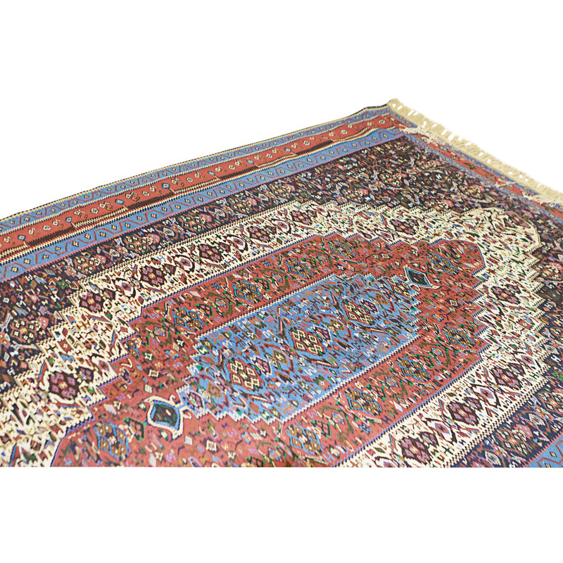Hand Knotted Wool Area Rug in Multi