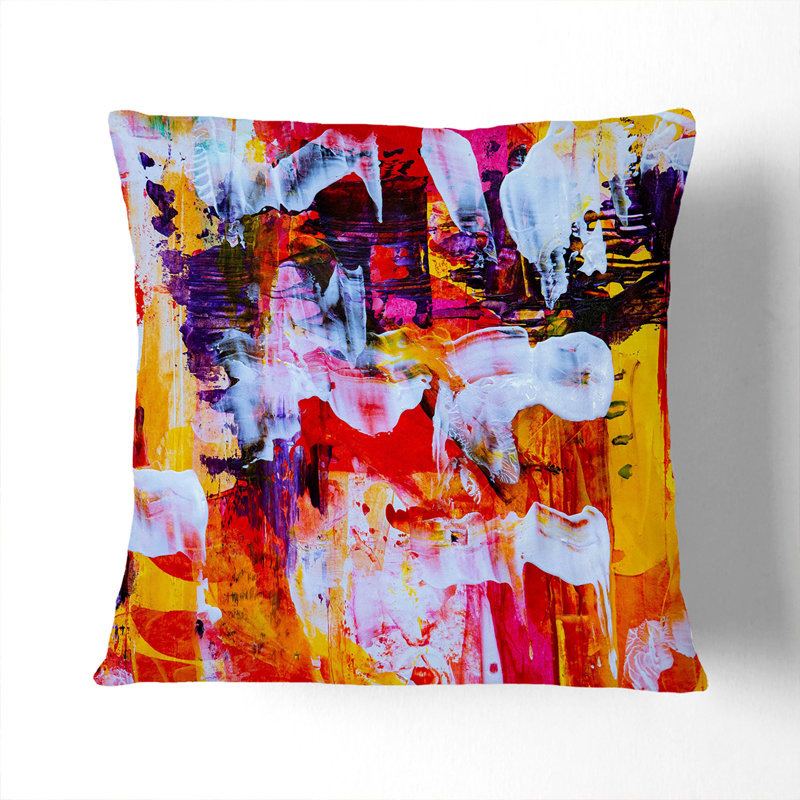 Abstract Square Cushion, 55 x 55 cm, Stone