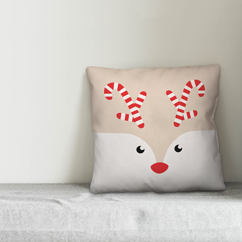  Coussin Candy Cane Rudolph