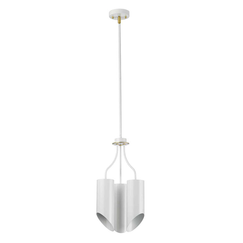 Demuth 3 - Light Shaded Chandelier, White
