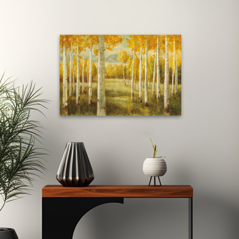 Art automnal et bouleau Aspen Birches, H 16 po x l 24 po