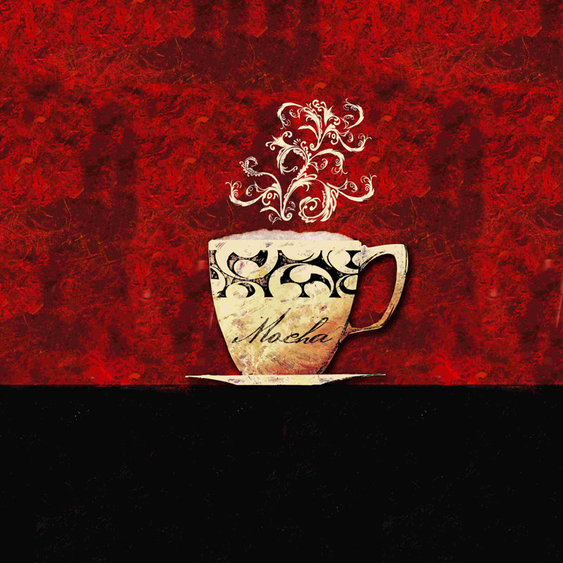 «Coffee Quad 4», impression sur toile tendue, L 12 po x H 12 po