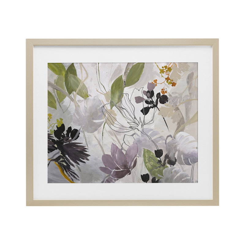 «Soft Spring Organic Flora», reproduction d'art sous verre encadrée par Design Fabrikken, Cadre de récolte en pin