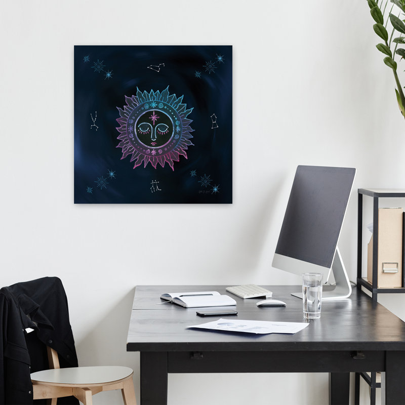 Mystic Sun, art contemporain, H 18 po x l 18 po