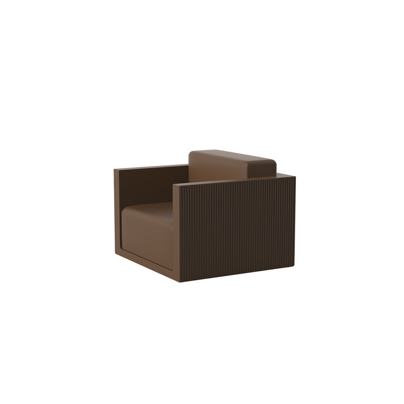 Chaise de patio avec coussins Gatsby, Bronze