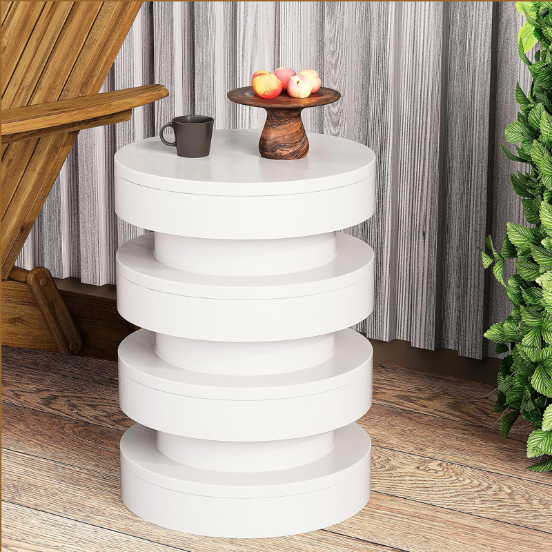 Table de bout ronde à 3 niveaux Modern