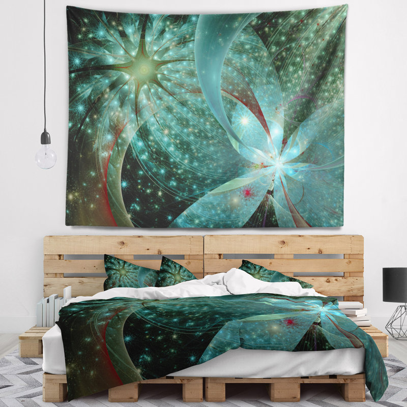 Tapisserie florale symétrique symétrique, H 32 po x l 39 po