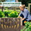 Boîte à fleurs extérieure en bois surélevée pour jardin, lit surélevé en bois naturel à fond ouvert-115858635