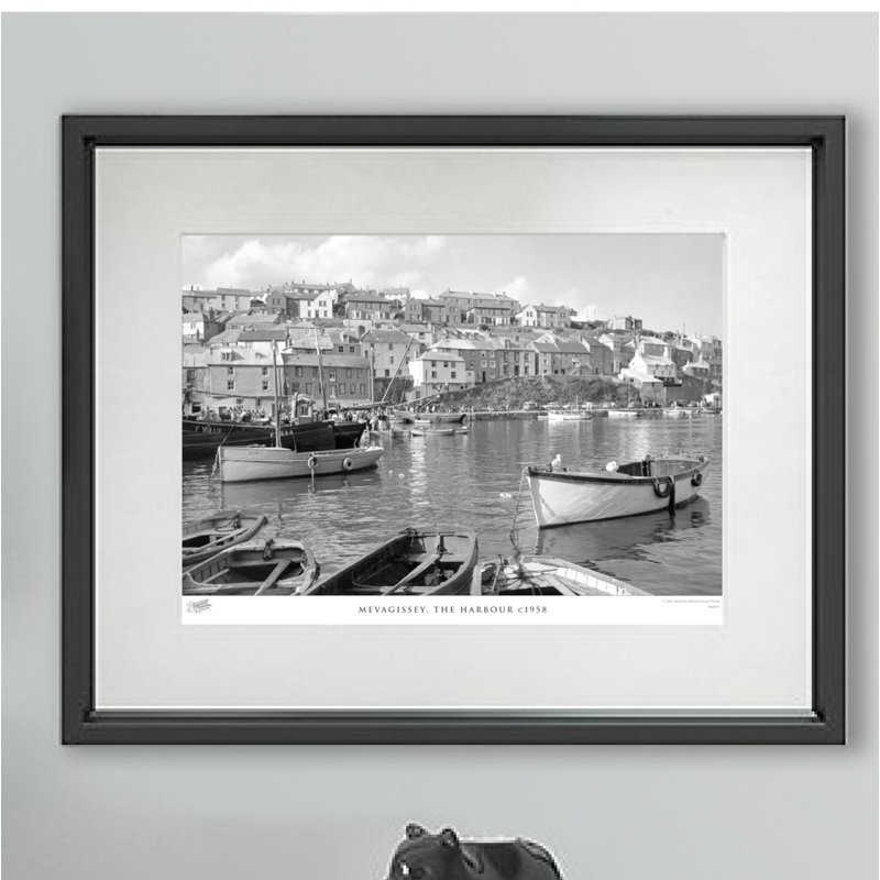Mevagissey, The Harbour C1958 - Single Picture Frame Print, 60cm H x 80cm W x 2.3cm D