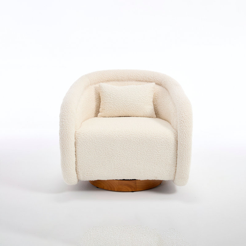 Swivel Accent Chair, White
