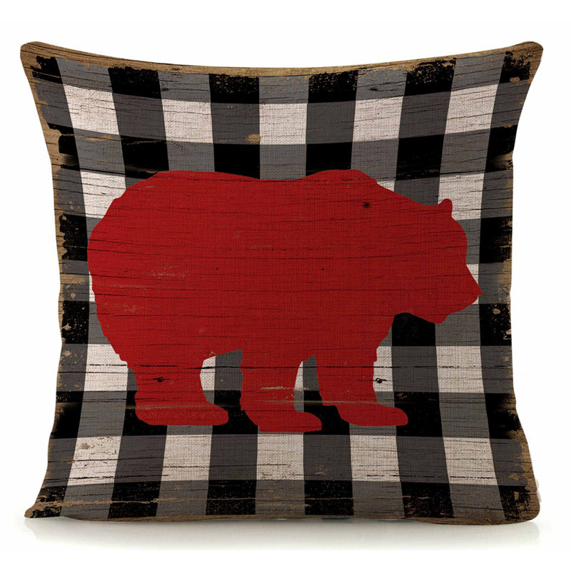  Coussin intérieur / extérieur Bear, Noir