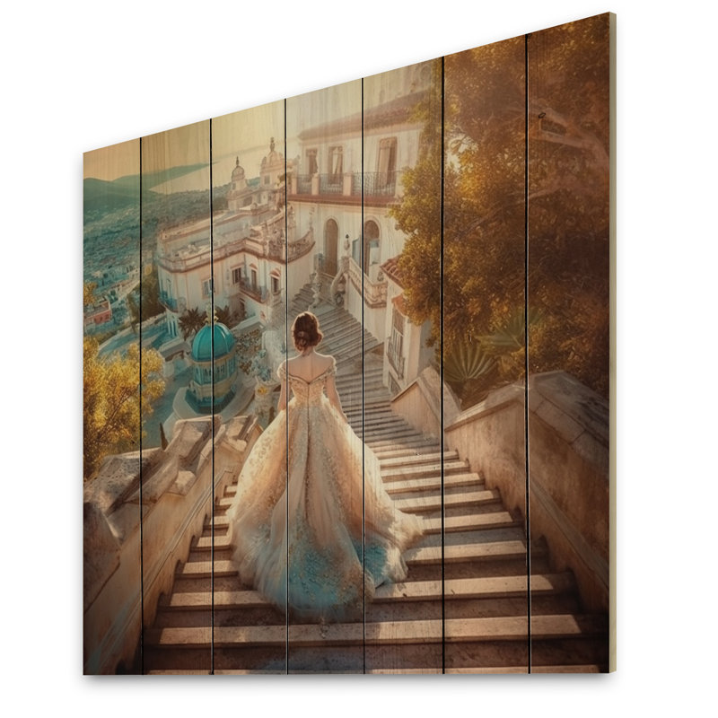 Ahadzi Dreamy Wedding Day II sur impression sur bois, H 35 po x l 35 po x P 0,78 po