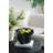 13.8x11.8x7.9" Black Teak Wood Bowl with Raised Uneven Edges-815244301