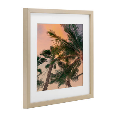 «Gathering Palms at Sunset», reproduction encadrée sous verre, conception de Susan Jill
