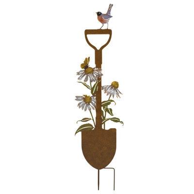 Rustic Shovel Metal Garden Flower Stake