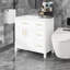 36" Bathroom Vanity With Sink Top, Two Doors And Three Drawers-1721574581