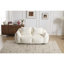 Canapé surdimensionné en peluche moelleux avec coussins en lapin rembourré de mousse haute densité, aucun assemblage requis