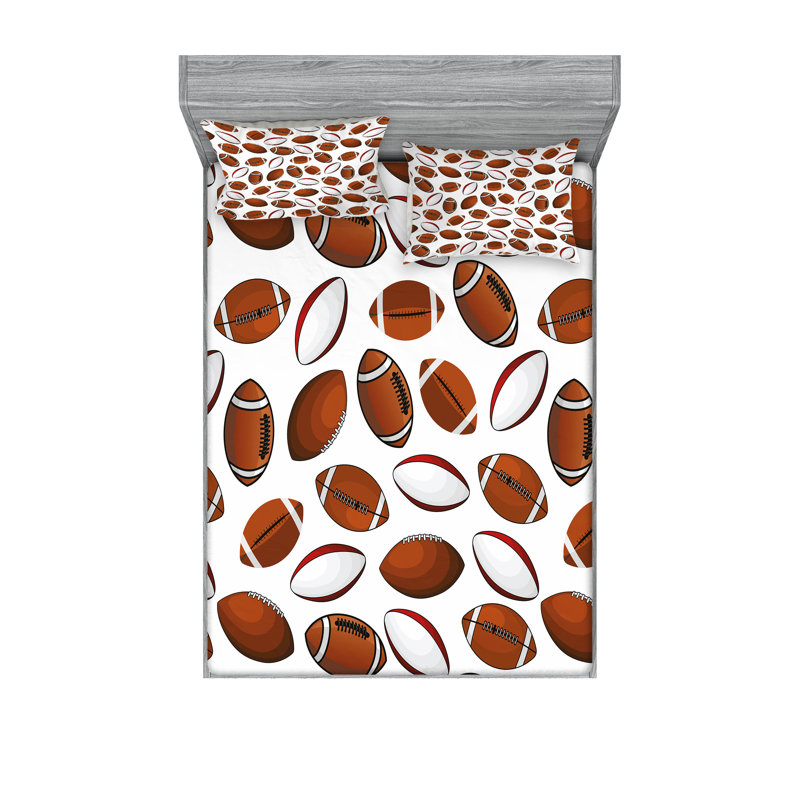 Multicolore drap-housse et coussin décoratif Ambesonne, Ensemble de draps-housses pour très grand lit + 4