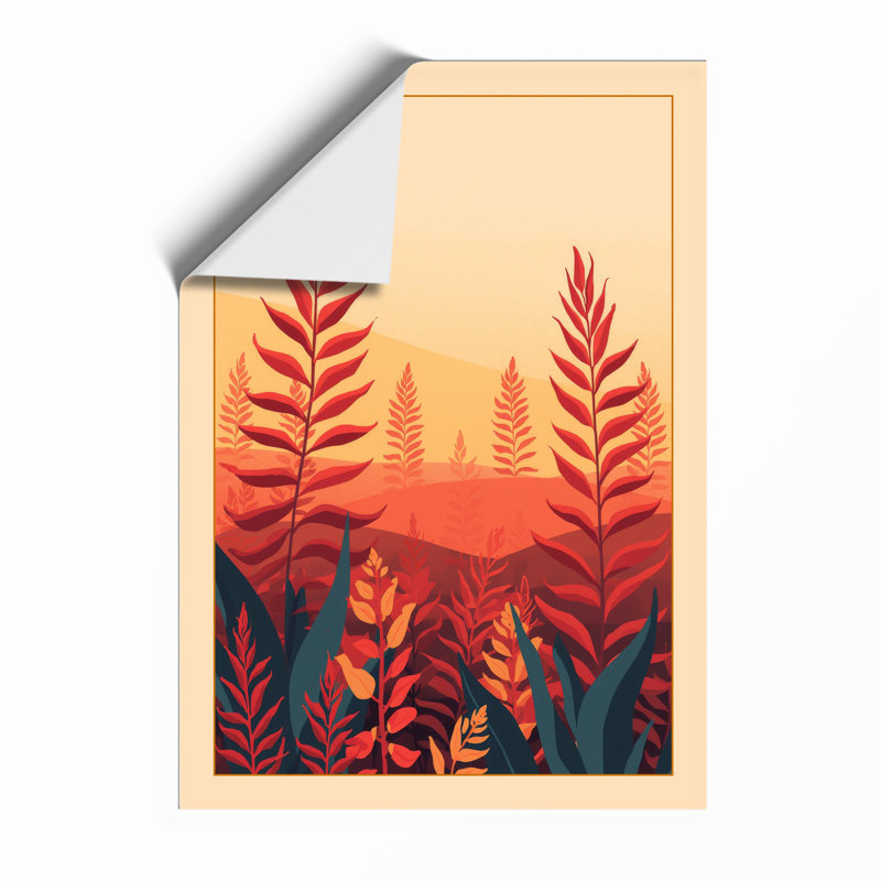 Sunset Botanical - Framed Print, Unframed, A1 - 84.1 x 59.4 cm
