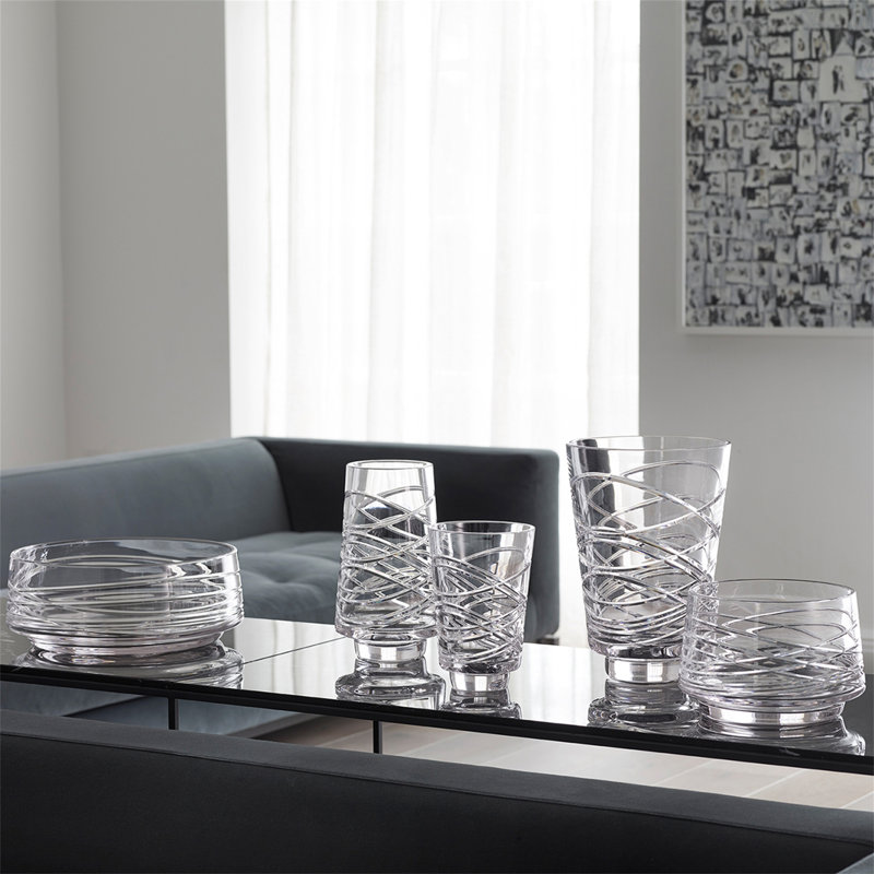 Aran Clear 12" Crystal Table Vase