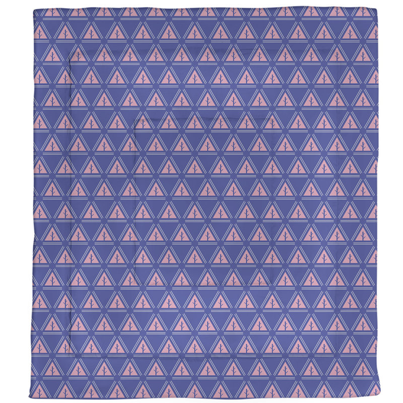 Édredon réversible en microfibre Theo Nath, Édredon grand, Bleu / Rose