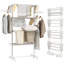 HOMCOM Clothes Airer Foldable with Wheels White-124279203