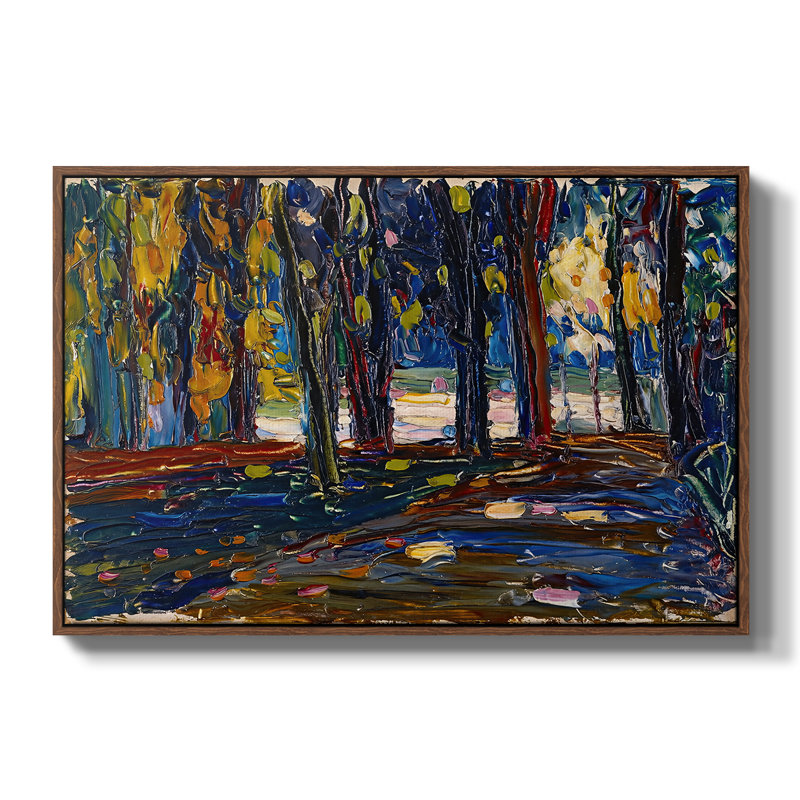«Autumn Study, 1908» par Wassily Kandinsky, toile tendue avec châssis, 24 po x 36 po, Noyer