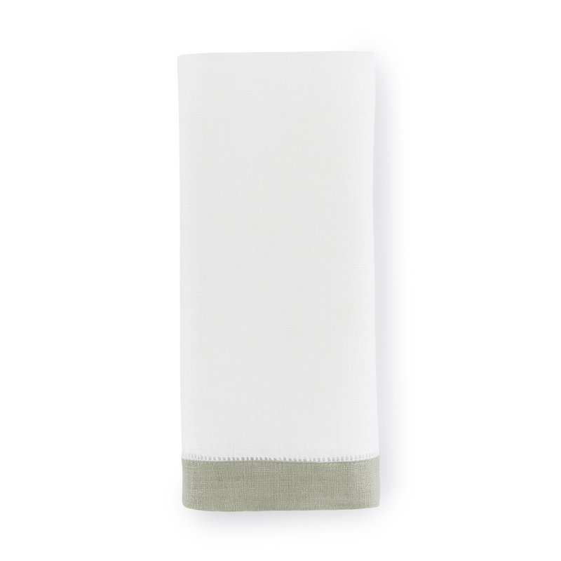 Filo Fingertip Towel Set, White/Celadon