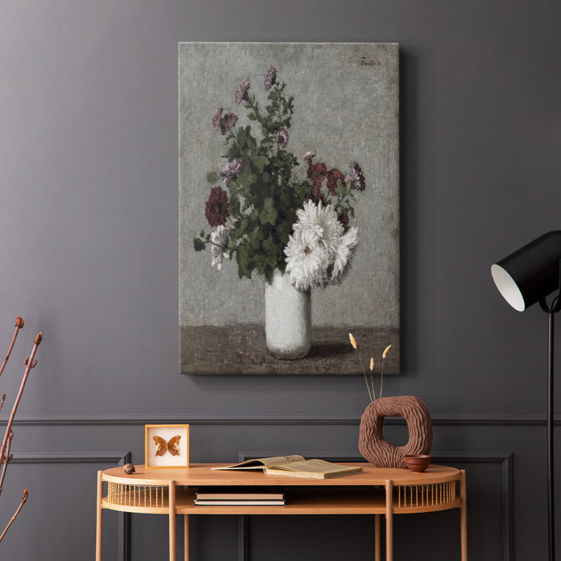 Motif floral rétro Lxxvi - galerie Cavas, H 12 po x l 8 po