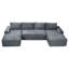 Canapé modulaire en forme de U 133,4 po en forme de U pour le salon, confortable canapé-lit modulaire désossé, sans combinaison, gris foncé-1812293292