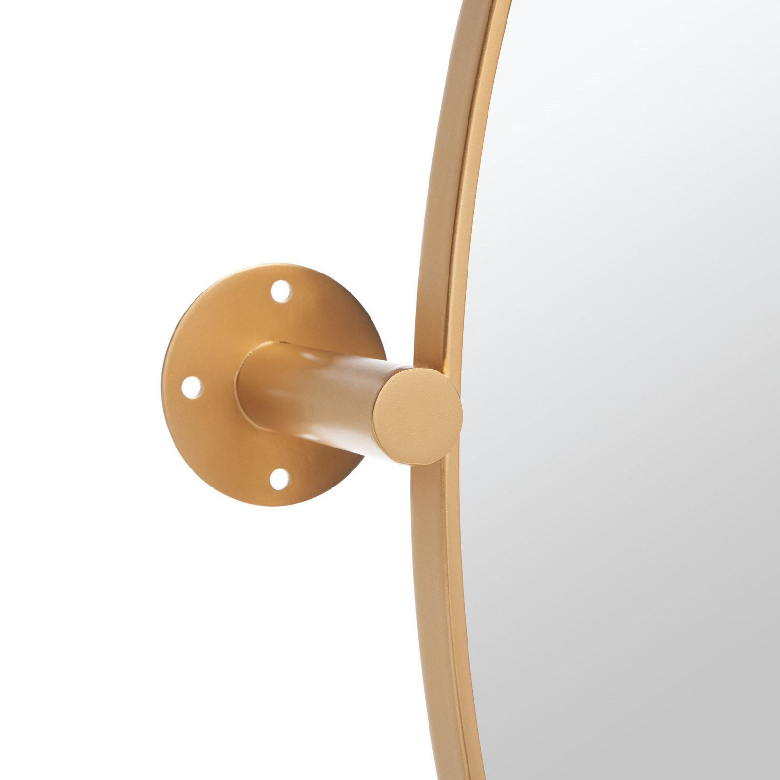 Evvie Metal Flat Wall Mirror, Gold